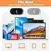 Ninsula 6 Pack Laptop Camera Cover Slide, 0.023 Inch Ultra-Thin Webcam Cover, Phone Camera Cover Fits Most Laptop, Desktop, PC, Tablet, Smartphone(Black and Silver)