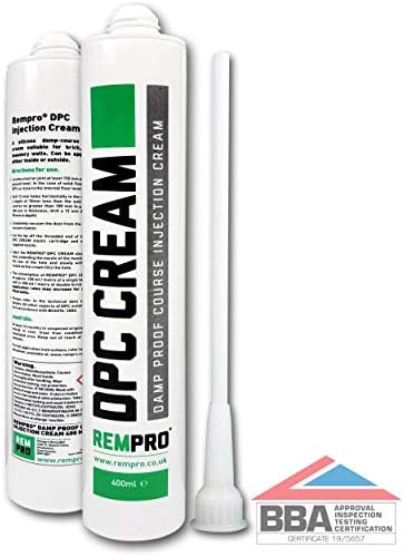 Rempro 10 x 400ml DPC Damp Proofing Injection Cream with Installation Kit - Treatment & Control of Rising Damp - BBA Certified