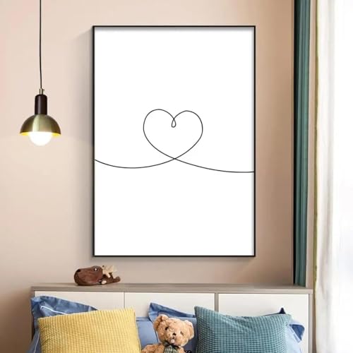 Peinture murale minimaliste 50x70cm et impressions sur toile de texte moderne