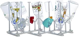 Dreambaby Baby Bottle & Nipple Drying Rack - Foldable & Portable Draining Holder - White - Model F530