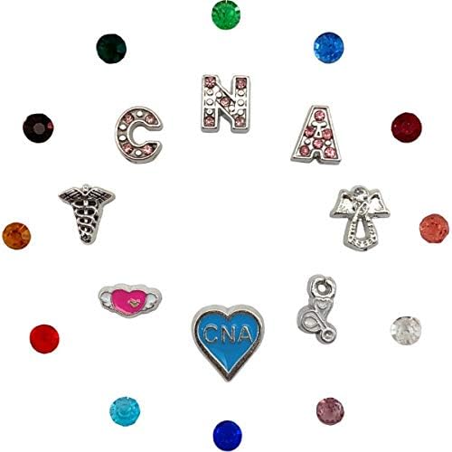Custom One-Piece Floating Charm Stainless Steel Vessel with Sturdy Screw Top Lid and Key Ring Retractable Heavy Duty Belt Clip ID Badge Holder (FC BC CNA)