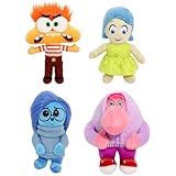 enttgo Inside Out 2 Plush Toys Set,Anxiety Joy Sad Embarrassment Pillow Plushies Soft Doll Toys Best Birthday Gift for Girls Boys Movie Fans