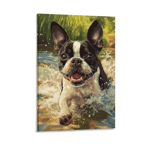 Toile chien mignon pour habiller un mur vide et décorer un couloir triste