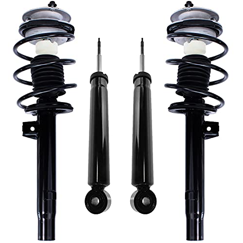 Image of Detroit Axle - Struts Shocks for BMW 328i 328Ci 325i 325Ci 323i 323Ci 320i 330Ci 330i Complete 2 Front Struts with Coil Spring Assembly 2 Rear Shock Absorbers Replacement