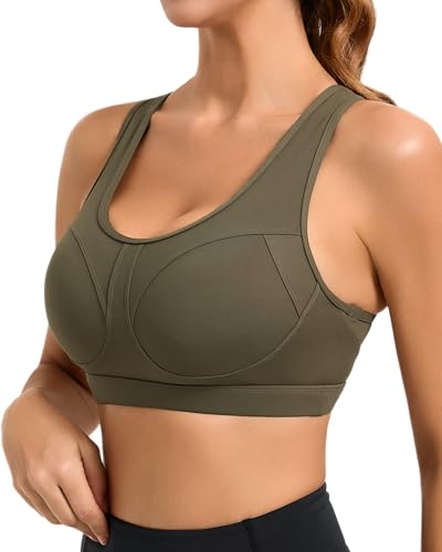 Image of RUNNING GIRL Sports Bras for Women High Support Moulded Cup High Impact Sports Bras Racerback Workout Running Yoga Bra