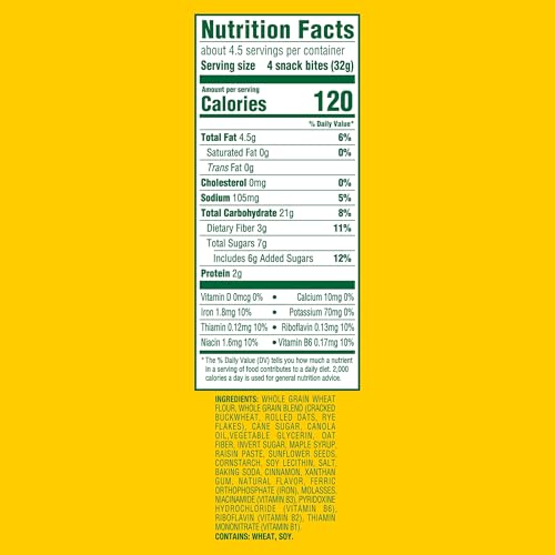 belVita Energy Snack Bites, Maple, Cinnamon and Sunflower Seed, 5 oz Bag