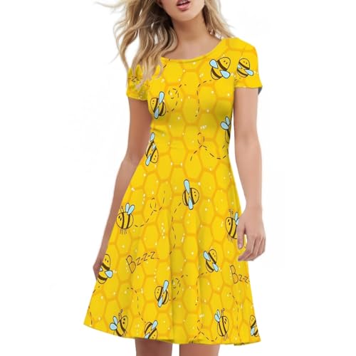 Image of Forchrinse Native Aztec Style Black White Geometric Women's Midi Dress Casual Long Dress Round Neck Swing Dress