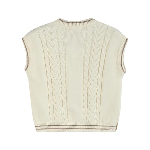 Toddler Boy Sweater Vest Outerwear Knit Streetwear Loose Knitwear Tank Top for Kids 1-5Years2