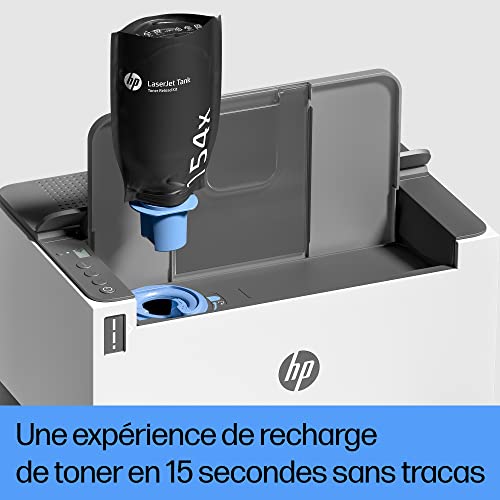 HP Laser Tank 2604dw, 381V0A, Imprimante Multifonction Monochrome, réservoir de Toner intégré, Impression Automatique Recto Verso, 22 ppm, Jusqu’à 5 000 Pages, numérisation A4, Wi-FI, USB, Blanche