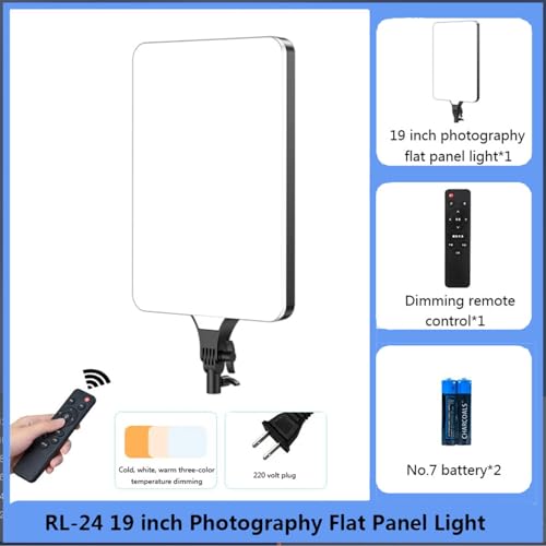 Image of GiftMax RL-19 19 inch LED Video Soft Light Panel, 80W for Studio Photography | Video Recording | Conference | YouTube,2700K-7500K CRI95+ | with Remote Control