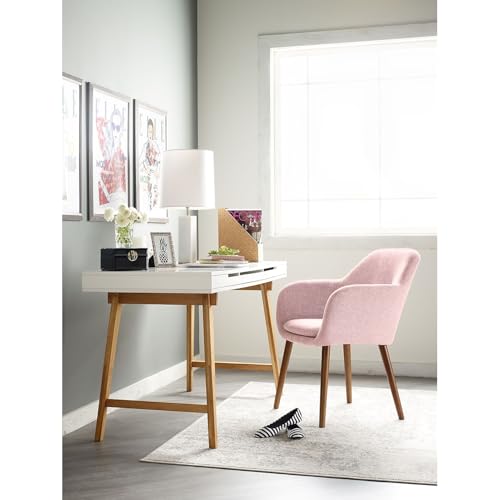 Elle Decor Roux Fabric Accent Chair, Blush Pink (CHRROUBLSL02) by Elle Decor - Image 2