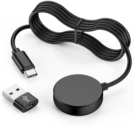 Cavo Di Ricarica USB Compatibile Con Smartwatch ANSUNG K22 E CyberDyer - Caricatore Da Viaggio Nero - 4