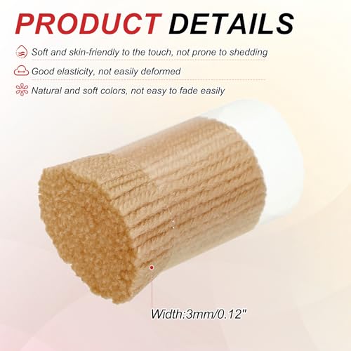 Image of MECCANIXITY 15 Rolls Latch Hook Yarn, 3mm Light Brown Latch Hook Kit Yarn Precut Hook Rugs Making Crochet Bundles for Rug Adults Beginners Tapestry DIY Craft