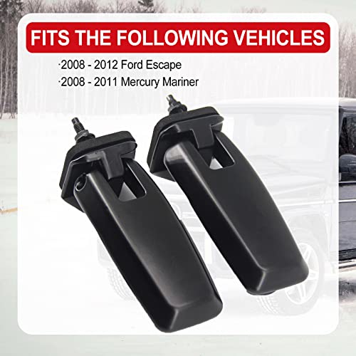 Rear Window Hinge Set Liftgate Glass Left and Right Replacement for Ford Escape 2008-2012 Mercury Mariner 2008-2011 Replaces 8L8Z78420A68C 8L8Z78420A68D 924-123 Tailgate Hatch Kit
