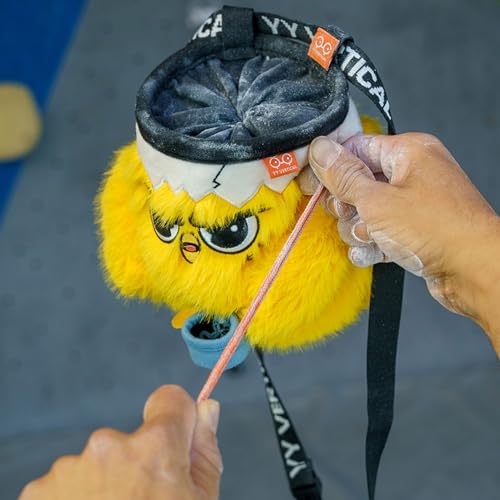 YY Vertical Chick Rock Climbing Chalk Bag, Perfect for Both Adults and Kids, Chalk Bag for Bouldering, Cute Chalkbag for Mountain Lovers, Chalk Pouch