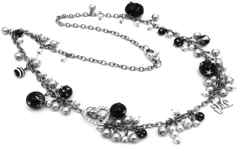 Dolce & Gabbana Jewels D&G Lollipop Necklace W/Pearls,Beads,Stones,Heart, DJ0569 Female : Amazon 