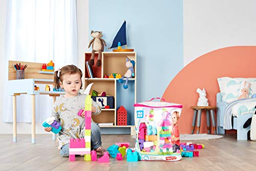 MEGA BLOKS Big Building Bag Bauset mit 60 großen und bunten Bausteinen und 1 Aufbewahrungstasche, Spielzeug-Geschenkset… – Bild 3