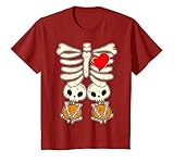 Funny Halloween Xray Rib Cage Skeleton T-Shirts