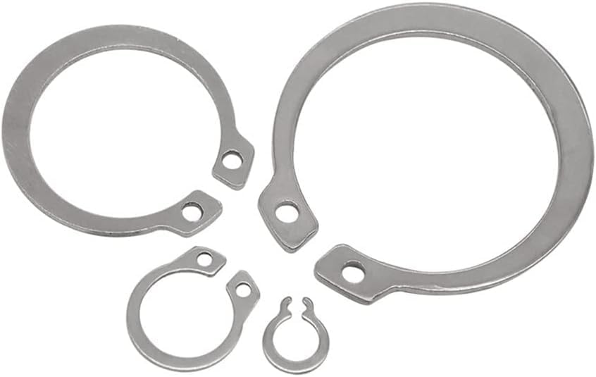 50Pcs M8-M18 Gourd Stainless Steel Shaft C-Type Elastic External Circlip Retaining Ring Clamp Spring Lock Washer(M18)