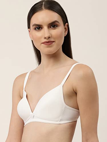 Image of EVA & JOY Women's Solid Lightly-Padded Non-Wired Full Coverage T-Shirt Bra (Pack of 1)