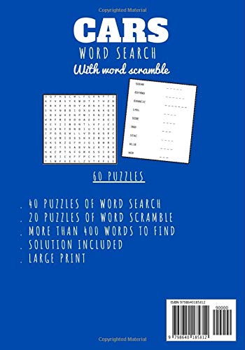 Car Word Search: I'm Not Old I'm Classic | Practice Workbook For Adults and Kids | 60 puzzles with word scramble | Find more than 400 words on Cars ... | Challenging Word Puzzle, Large Print. image 2