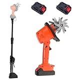 21V Gartenfräse Elektrisch, 550W Akku-Bodenhacke mit 10cm Frästiefe und 10cm Fräsbreite, 235 U/min Drehzahl Ackerfräse, Garten Geräte Akku Bodenhacke mit 2 Akkus 3000mAh und 1,3M Handgriff Gartenhacke