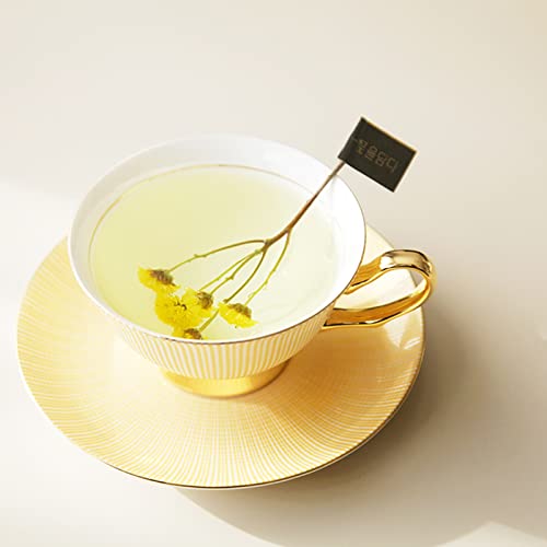 Image of KKOKDAM Tea Gift Set - Chrysanthemum Blooming Tea Flowers - Fancy Korean Gifts For Teas Lovers - 5 Premium Flower Sticks