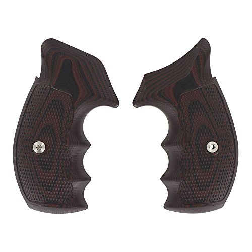 VZ Grips Smith & Wesson K/L-Frame Tactical Diamond Gun Grip Round Bottom, Superior Comfort, Superior Control, Made in The USA, Black Cherry, 2 Panels