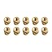 Twelve Piece Pack Featuring Brass Threaded Inserts Designed to Facilitate Efficient Use Across a Range of Industrial Projects (M3x4x4.5(M2x3x3.5(IdxLxOd))