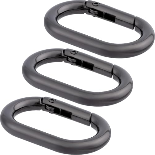 Image of Oval Spring Ring Clips, Metal Keyring Purse Clip