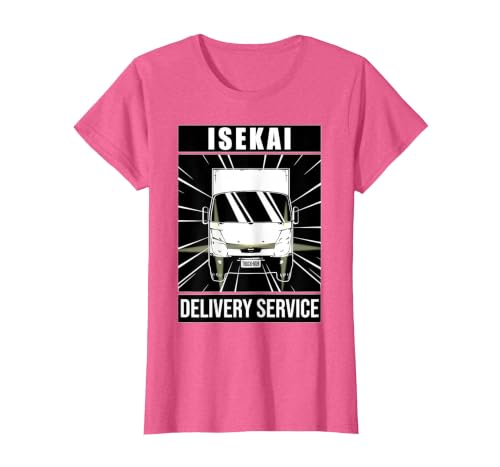 Truck-Kun ISEKAI DELIVERY Service! | Japanese Kanji T-Shirt, Women, Pink Heather, Small