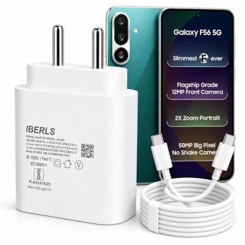 Image of 25W Pd 3A Type-C Super Fast Charging Adapter with 1M Type C Cable for Galaxy F56 /F70e /F07 /F17 /F06 /F36 /F16 /F15 /F05 /F55 /F13 /Tablet /Galaxy Watch- Charge Your Device with 25 Watt USB C Fast Charger