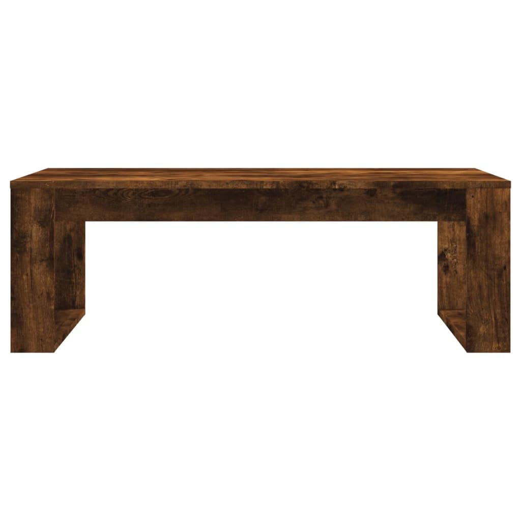 vidaXL Mesa de Centro Madera de ingeniería Roble Ahumado 102x50x35 cm, mesita de Centro, Mesa Auxiliar, Mesa de salón, mesita, mesita de sofá