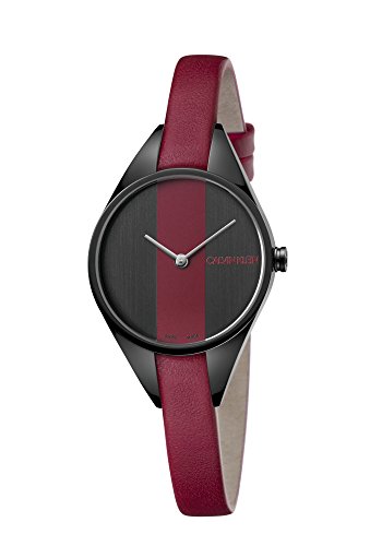 Preisvergleich Produktbild Calvin Klein Damen Analog Quarz Uhr mit Leder Armband K8P237U1