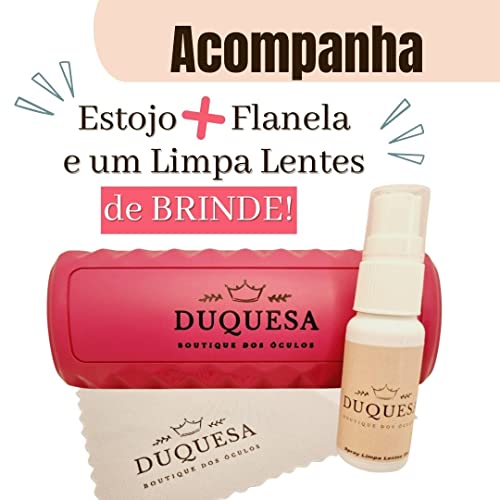 Óculos Armação Grau Gatinho Retro Feminino Original Dourado e Roxo