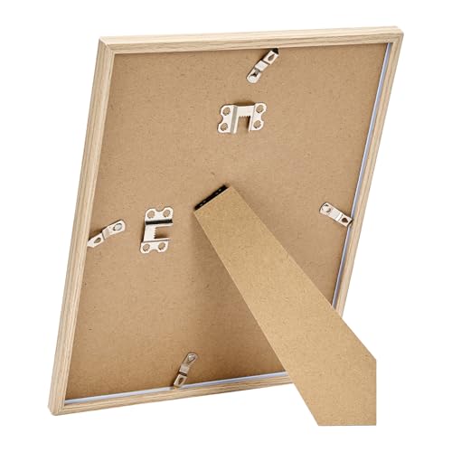 Image of JCJMY 9x12 Picture Frame for Wall Hanging, Wall Mounting Horizontally or Vertically, 9 x 12 Wall Gallery Poster Photo Frame with Shatter Resistant Plexiglass, Natural