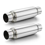 A-KARCK Exhaust Resonator 3 Inch Inlet, 3' Inlet 3' Outlet 16' Overall Length...