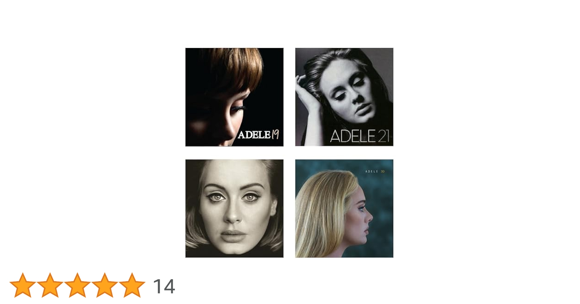 Adele 19 21 25 30 ポーランド限定　新品未使用　四枚セット Adele 19 21 25 30 ポーランド限定 新品未使用 四枚セット Adele