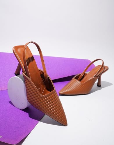 Image of SilverArrow Chunky Heel Bellies Women's Fashion Pointed Stiletto Heel Pump Shoes for Party and Formal Occasions