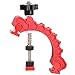 Cloimei T Track Clamp Quick Acting Adjustable Press Plate Hold Down Clamp for Woodworking T Slot Tools Red Aluminum Alloy with Accessories