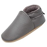 Verschluss: Slip On mit elastischem Schuhmund, die Baby Krabbelschuhe lassen sich leicht an- und ausziehen, sie können gut auf den Füßen des Babys bleiben.