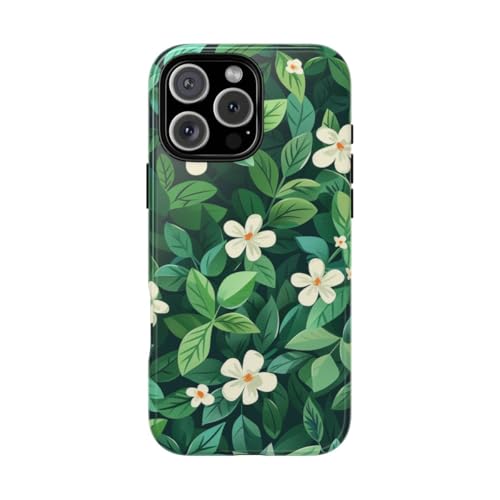 Coque iPhone 16 Pro Max rigide et robuste aux motifs floraux anti-rayures