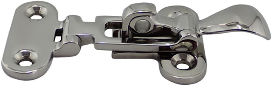 316 Stainless Steel Marine Latch - Door Locking Catch for Boat, RV, Utility Box, Cabinet, Hatch, and Industrial Enclosure Total Length 110mm (Metallic,2)