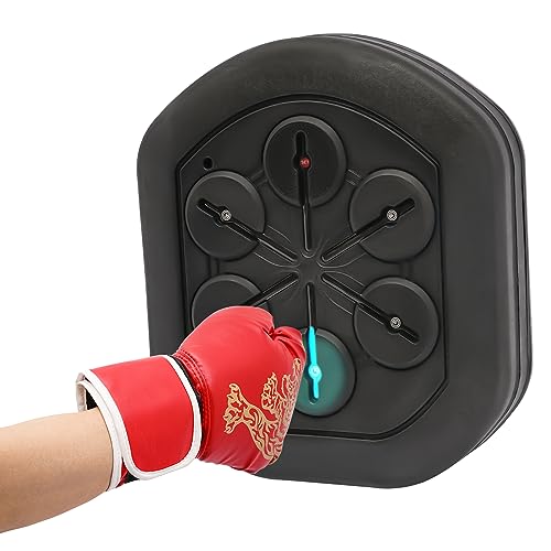 KANBCNG Montaggio a parete, macchina musicale, illuminazione a LED, connessione Bluetooth, modalità infinita e modalità sfida con guantoni da boxe e cavo di ricarica USB, powerboxing musicale