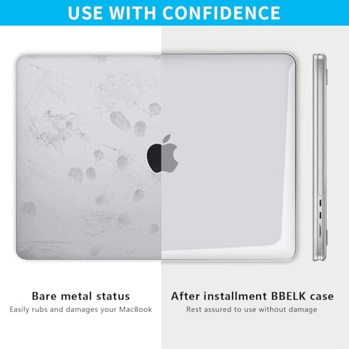 Image of Meyaar Case Compatible for New MacBook Air 13.6 inch M4 A3240 M3 A3113 M2 A2681 with Touch ID,2025 2024 2022 Release,M2 M3 M4 Air 13'' Laptop Protective Plastic Hard Shell (Crystal Clear)
