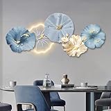 Moderno orologio da parete a LED con design floreale 3D, funzionamento silenzioso senza ticchettio, per decorazione soggiorno e camera da letto