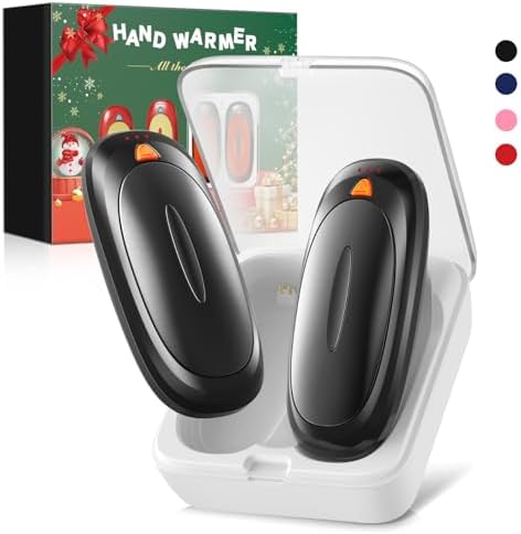Hand Warmers Rechargeable 2 Packs, 14000mAh Electric Hand Warmers with Charging Case, Quick Charge Portable Heater,Gifts for Christmas, Winter, Outdoor, Camping, Golf, Hunting Accessories