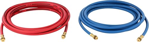 Robinair 70130 18' R-134a AC Service Hoses - Set of 2, Red/Blue