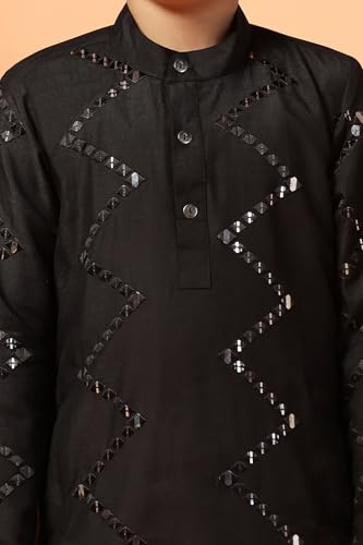 Image of Fashion Dream Boys Cotton Blend Geometric Kurta Payjama Set| Ethnic Set