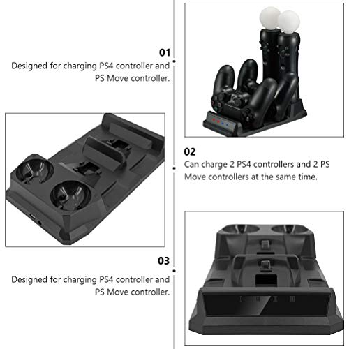 Mobestech Estação de carga de resfriamento multifuncional de prateleira de disco de controladores de